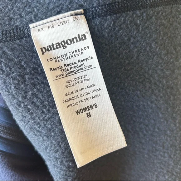 Patagonia Women Better Sweater Fleece Vest Navy Medium - Picture 6 of 6